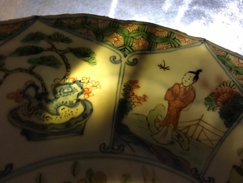 A Chinese famille verte &quot;Provinces&quot; dish with the arms of France, Kangxi/Yongzheng